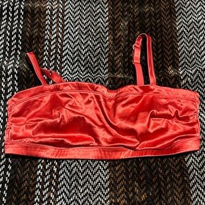 Aerie Red Satin Bandeau